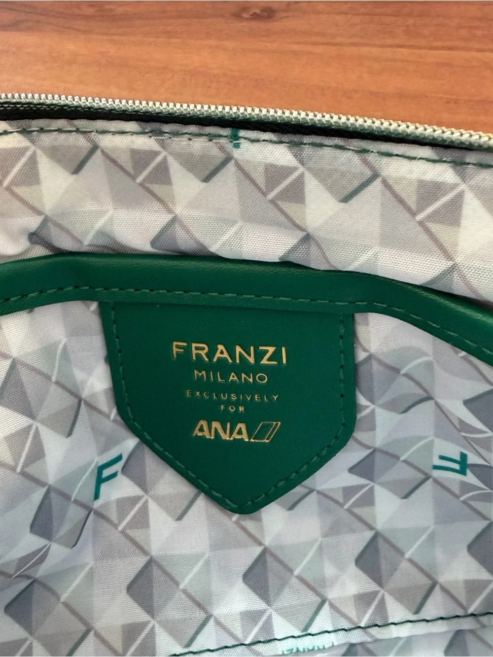 Bold Green Leather Clutch or Makeup Bag